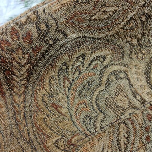 Fossil Tan Tapestry & Gold Leather Trim Satchel - Picture 11 of 12